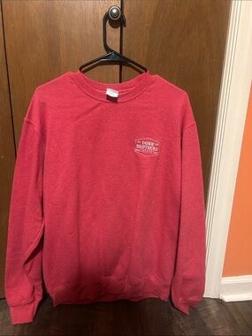 Brother Red Crewneck Sweatshirt with Small Chest Logo